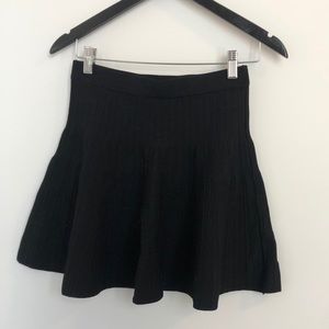 Black Structured Mini Skirt